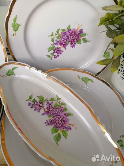 Столовый сервиз Сирень Дулево СССР