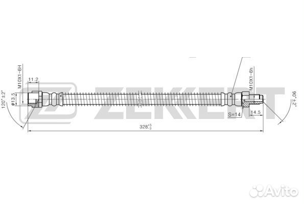 Шланг тормозной задний MB C-Class