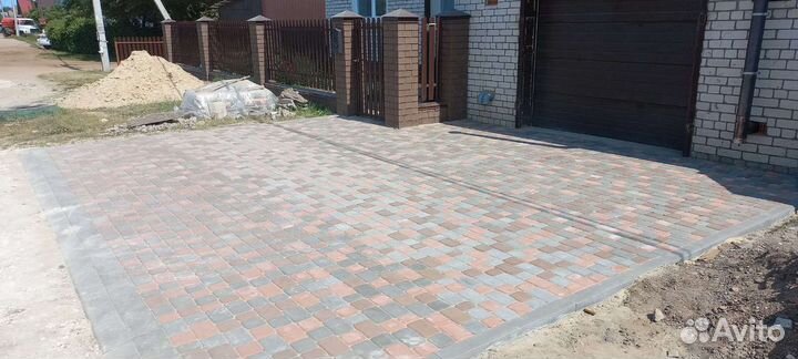 Монтаж брусчатки