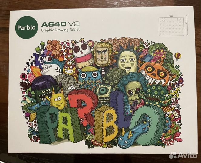 Графический планшет для рисования parblo A640 V2