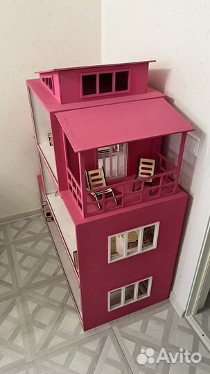 Домик кукольный деревянный