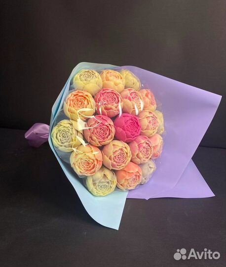 Шоколадные Пионы - 19 штв Букете