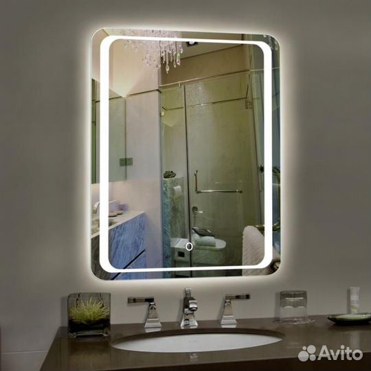 Зеркало Стиль 600х800 с сенсором, на подложке (CS