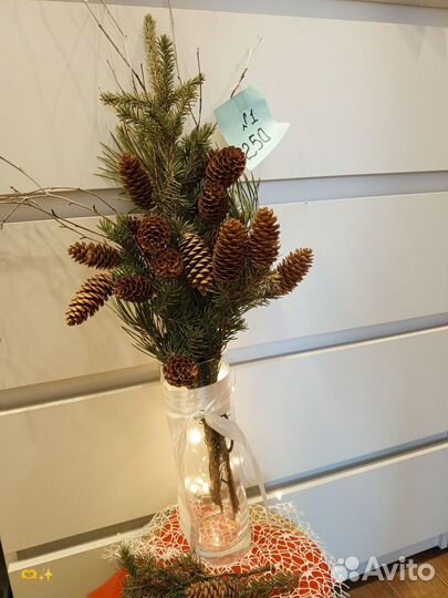 Букет из живой ели