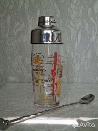 Шейкер для коктейлей + ложка
