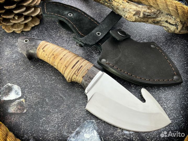 Охотничий Скиннер с крючком из кованой стали х12мф