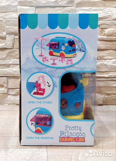Кукольный дом автобус для кукол принцесс(свет,звук