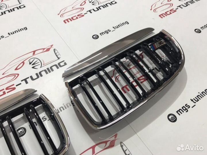 Ноздри BMW 3 серии E90 05-08 Хром обод М3