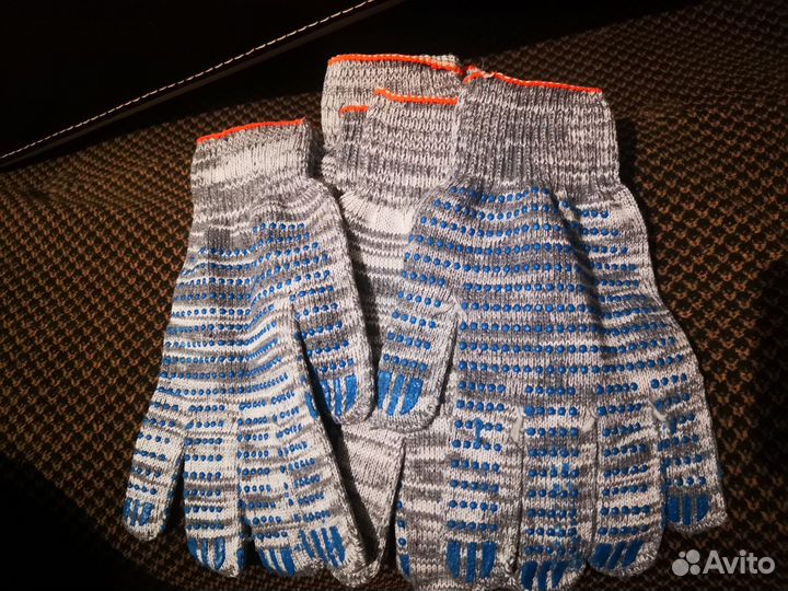 Перчатки хб 10 класс, перчатки нетриловые