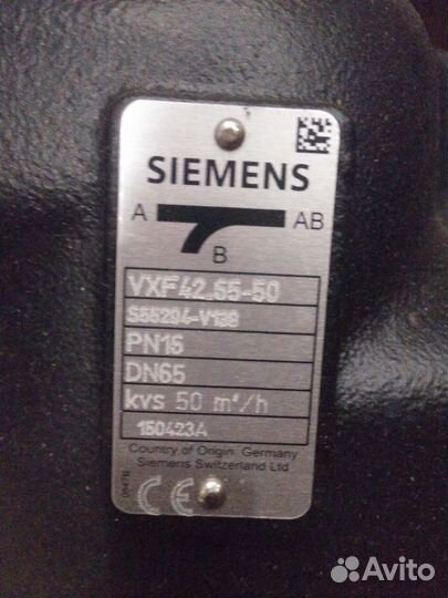 Клапаны Siemens VXF42.65-50, VXF42.100-125