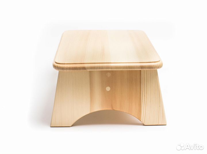 Скамейка деревянная низкая H16. Подставка для ног