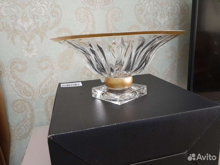 Ваза для фруктов на ножке хрусталь