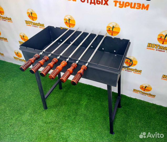 Мангал + 6 шампуров
