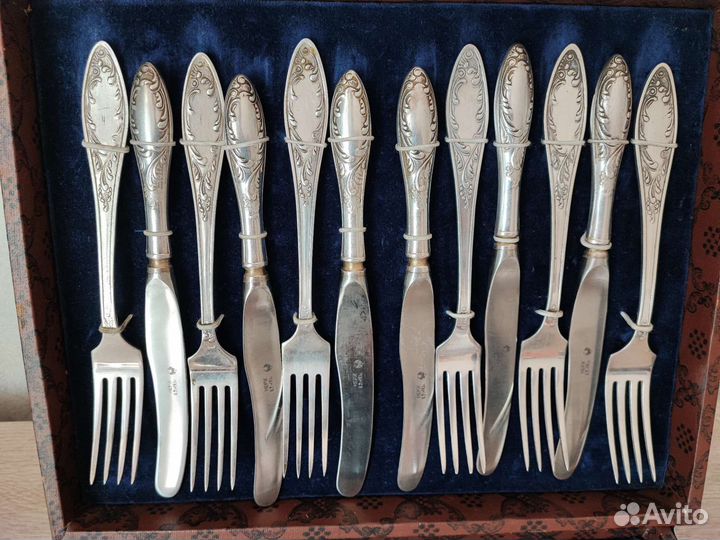 Набор столовых приборов мельхиор СССР