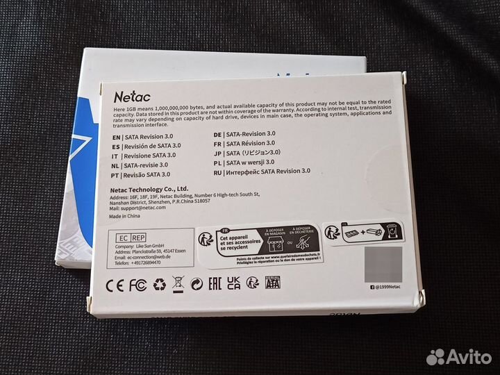 512Гб SSD SATA Netac новый