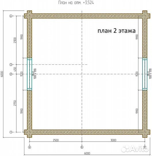Сруб Дома Полтора этажа с крышей