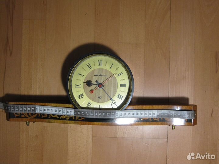 Настольные каминные часы СССР Янтарь