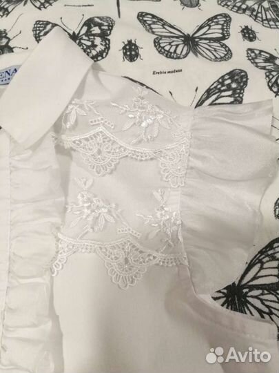 Блузка школьная для девочки на рост 134