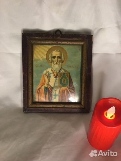 Старинная икона св апостол кондрат