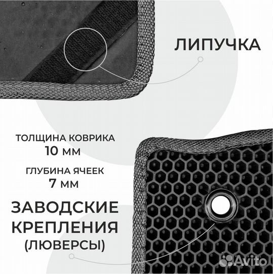 Ева коврики 3D на KIA Sportage черные с серым