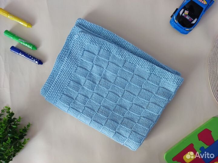 Плед детский вязаный ручная работа