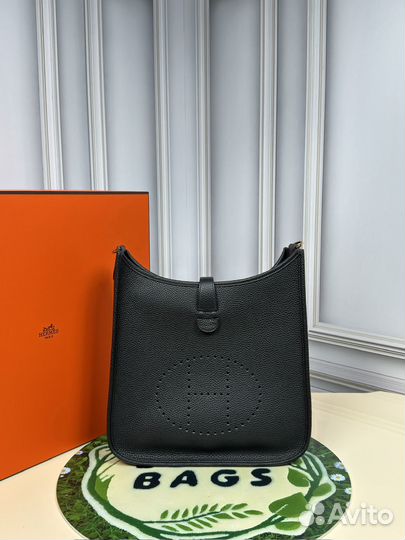 Кожаная женская сумка Hermes Evelyne