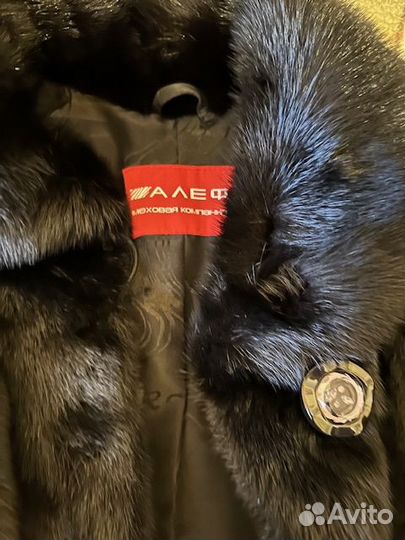 Шуба норковая черная