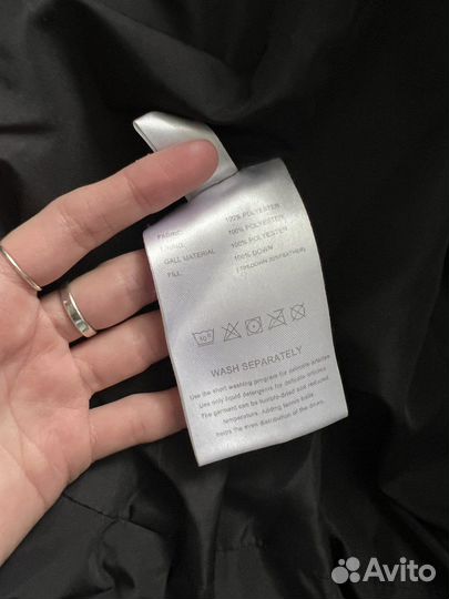 Пуховик Missfofo пух/перо и воротник чернобурка