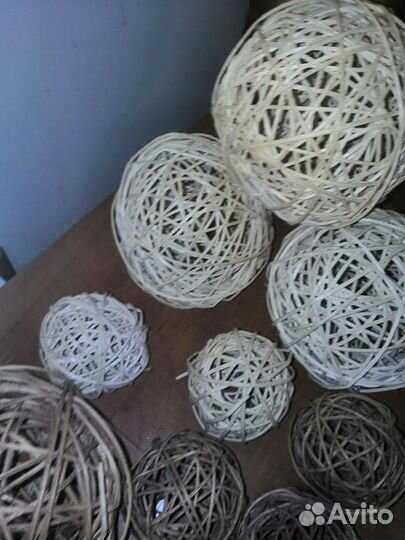 Шары декоративные плетеные из ивовой лозы