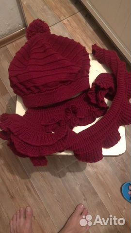 Комплект женский шапка шарф