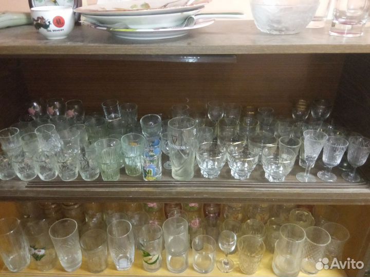 Фужеры, бокалы, рюмки. Хрусталь. Стекло. СССР