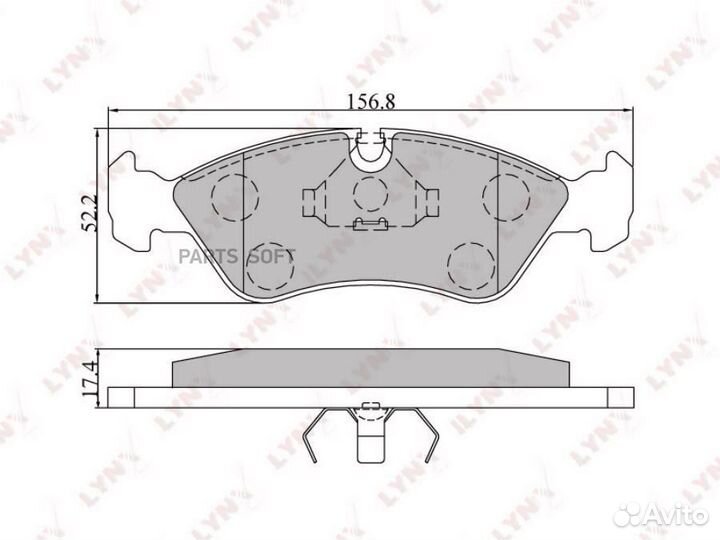 Lynxauto BD1402 Колодки тормозные дисковые перед