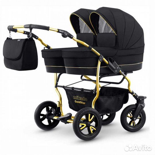 Коляска для двойни 2 в 1 Mikado Tween Delux
