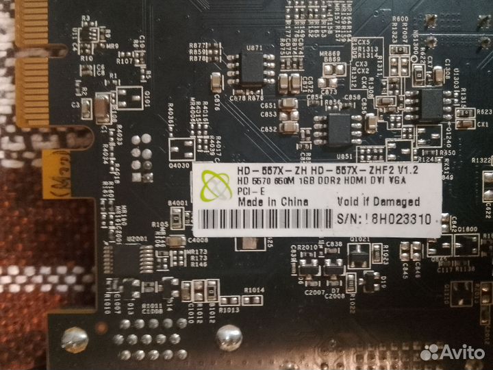 Видеокарта XFX 5570 1Gb Ddr2