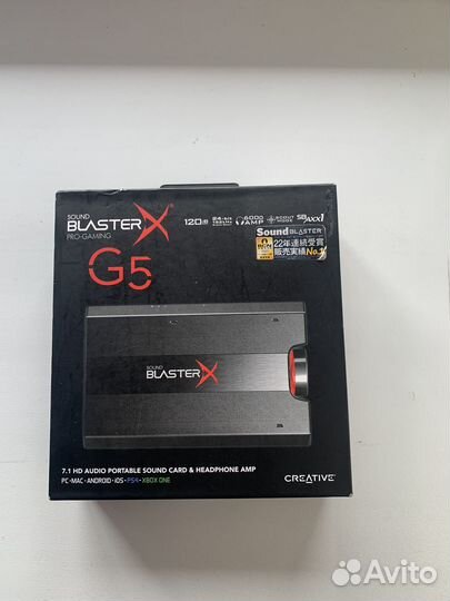 Creative Sound BlasterX G5 (USB звуковая карта)