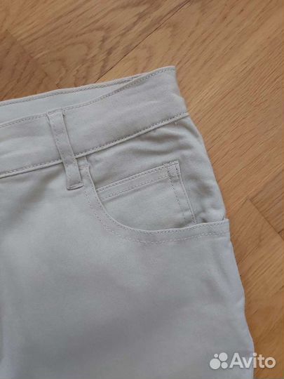 Шорты новые беж джинсовые высокая посадка р.29