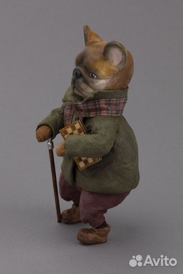 Ватные елочные и интерьерные игрушки Бульдог