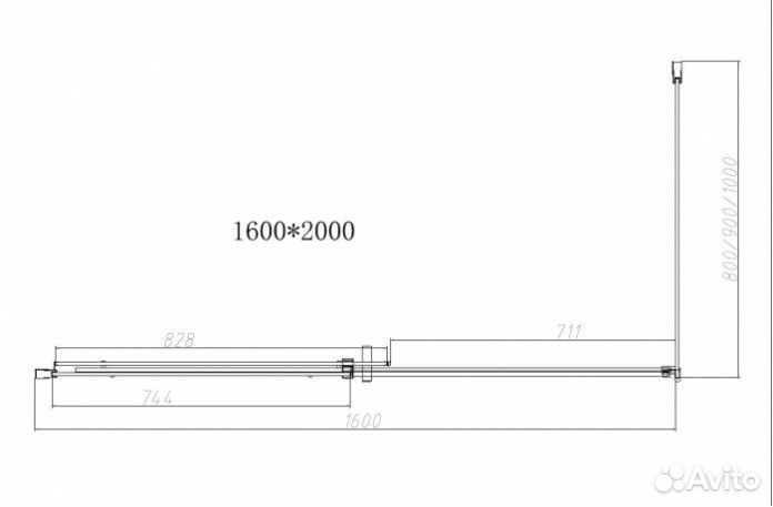 Душевой уголок Vincea Dice VSR-4D 160x80 Black
