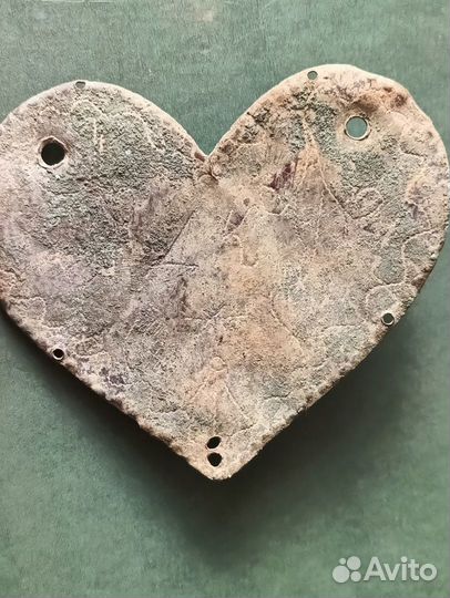 Накладка Сердце с надписью,старинная.Крым