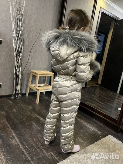 Комбинезон зимний для девочки 128 размер