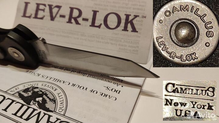 Нож раритет Camillus Lev-R-Lok (USA) 1986г