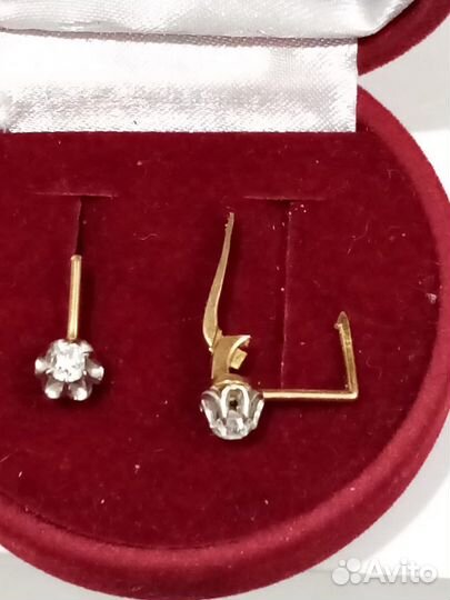 Серьги СССР с бриллиантами