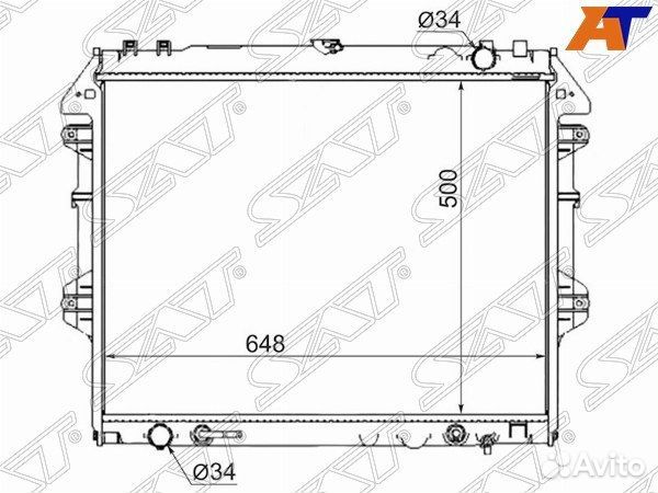 Радиатор toyota hilux/vigo/fortuner 1TR/2TR 04