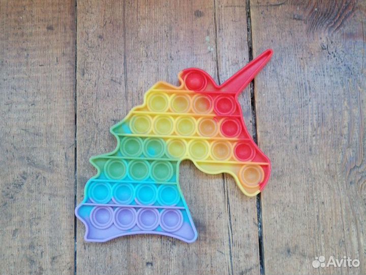 Поп-ит единорог, радужный