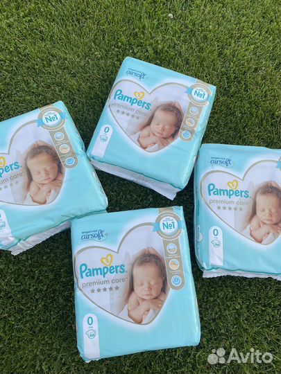Подгузники pampers premium care 0