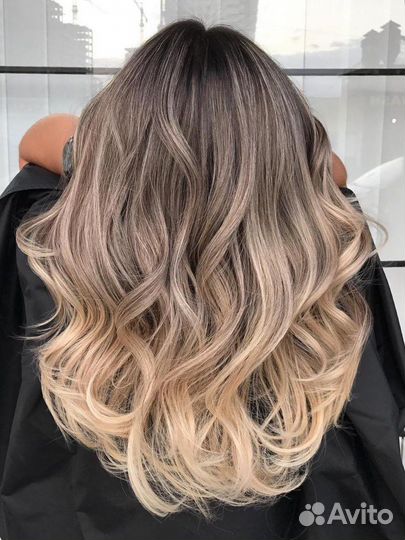 Сложное рельефное окрашивание волос