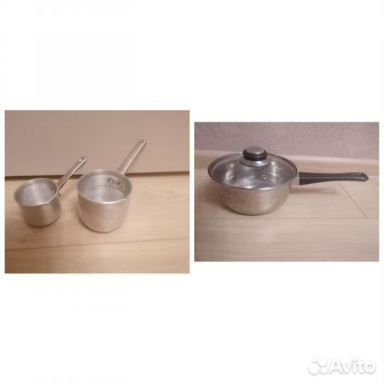 Ковш с крышкой и турка для кофе