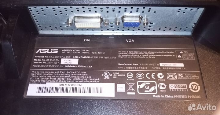 Монитор asus VH232T