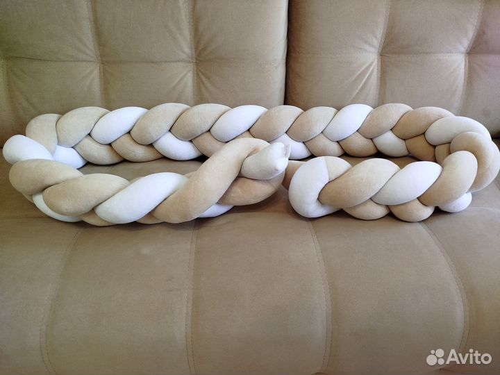 Бортик в кроватку для новорожденного Косичка