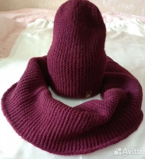 Шапка+снуд новые